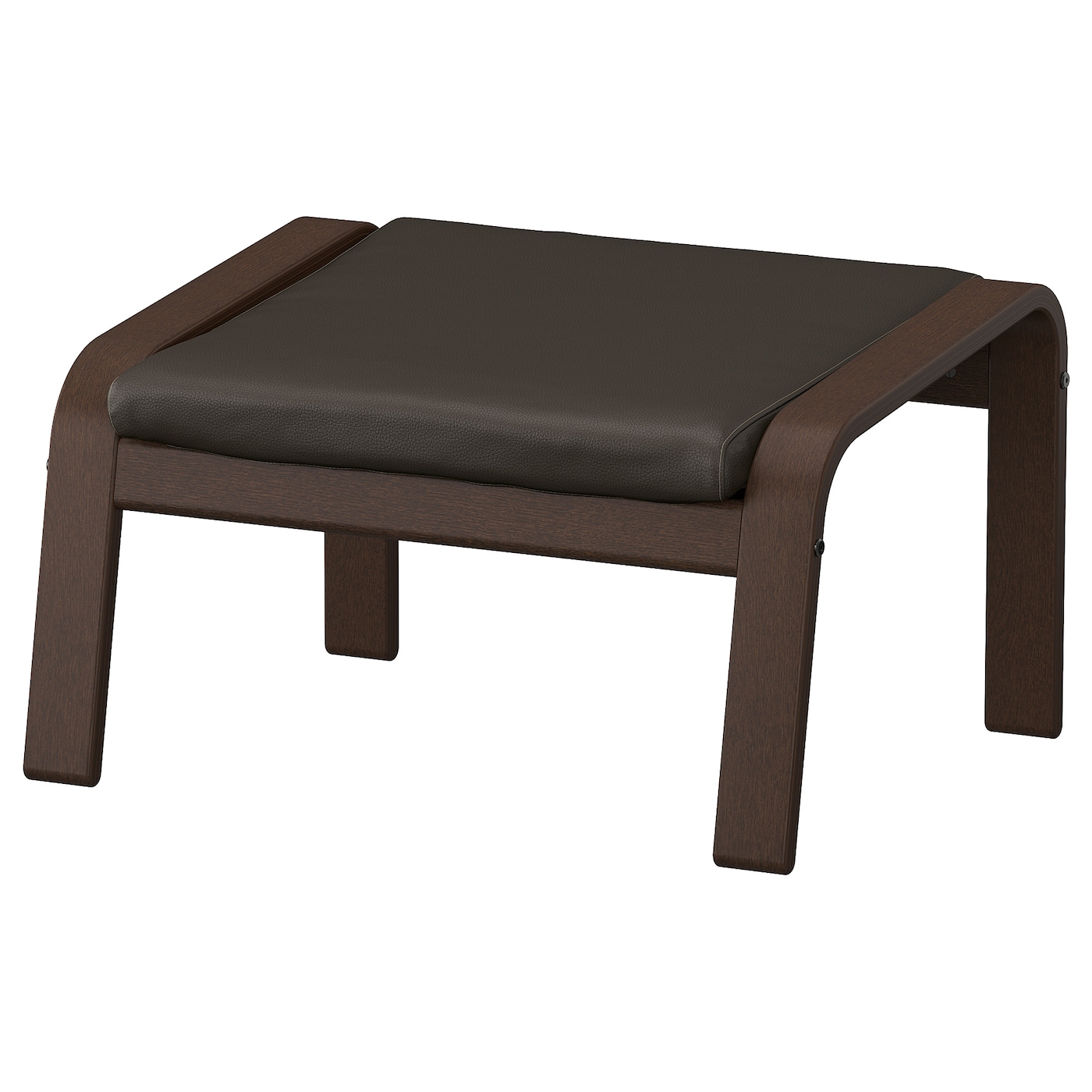 IKEA POÄNG podnóżek, brązowy/Glose ciemnobrązowy, Szerokość: 68 cm