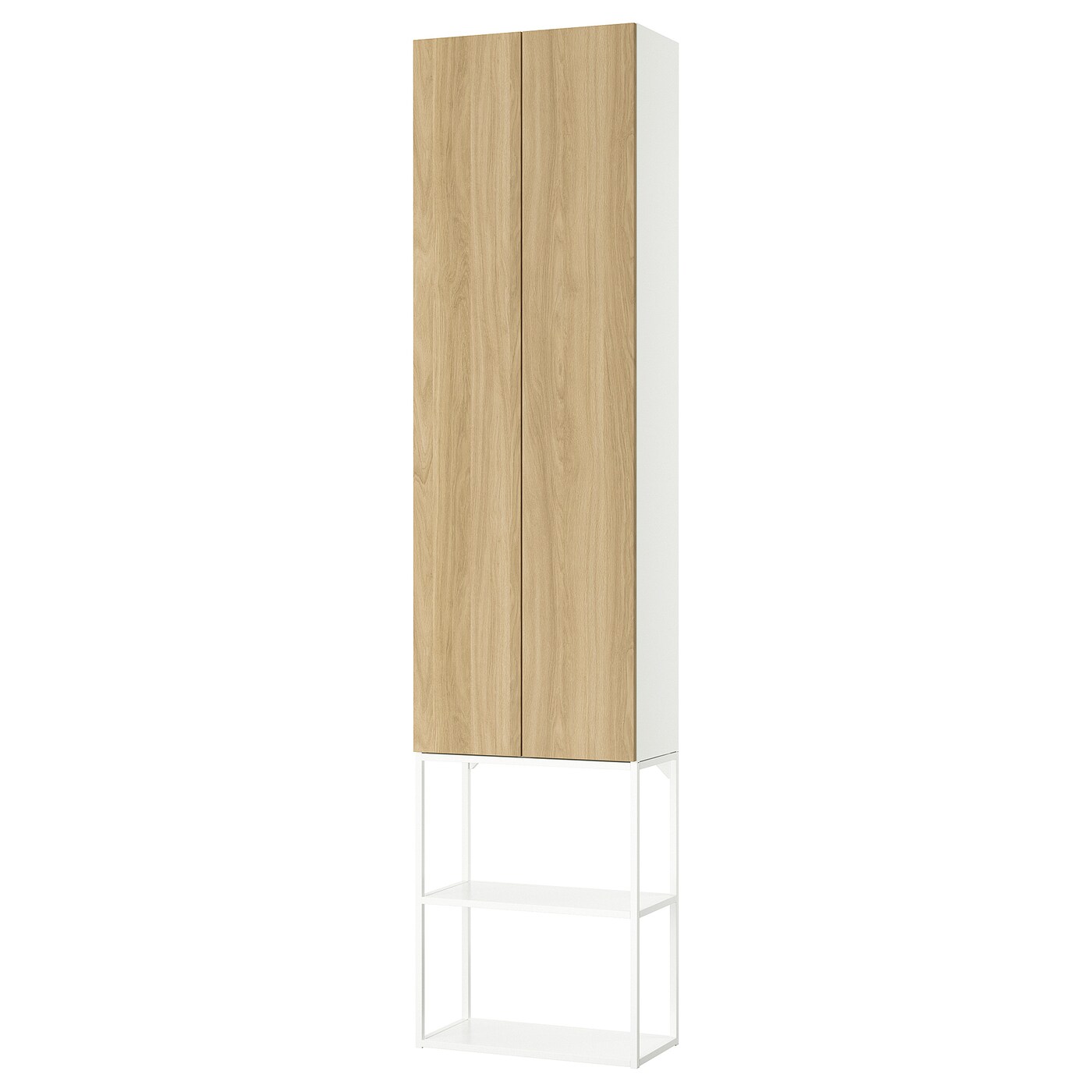 IKEA ENHET regał, biały/imit. dębu, 60x32x255 cm