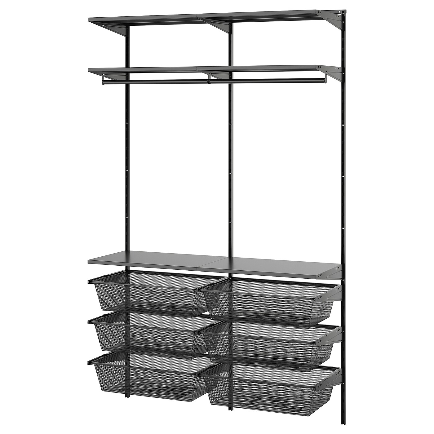 IKEA BOAXEL kombinacja szafy, antracyt, 125x40x201 cm