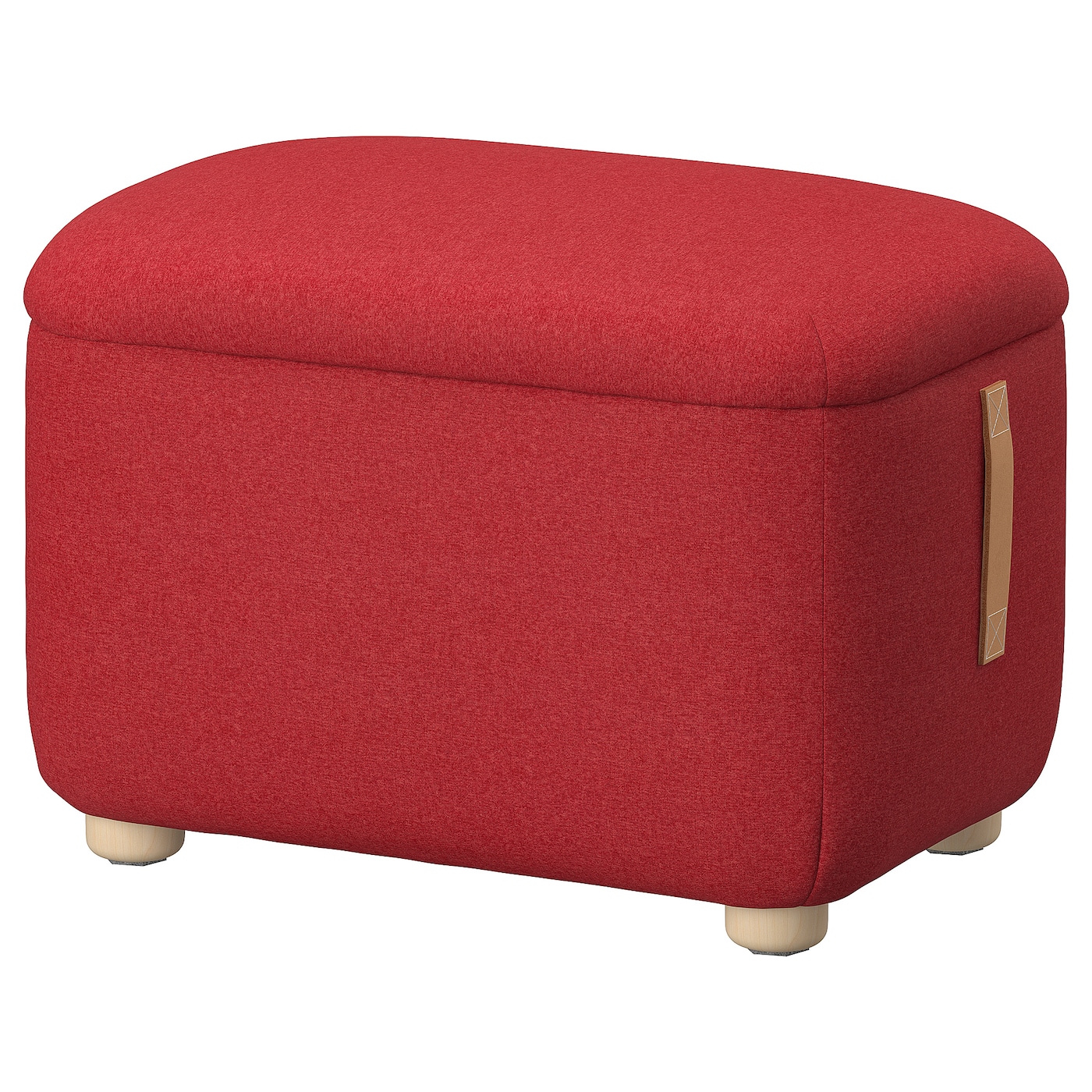IKEA OSKARSHAMN podnóżek ze schowkiem, Tonerud czerwony, Wysokość pod meblem: 3 cm