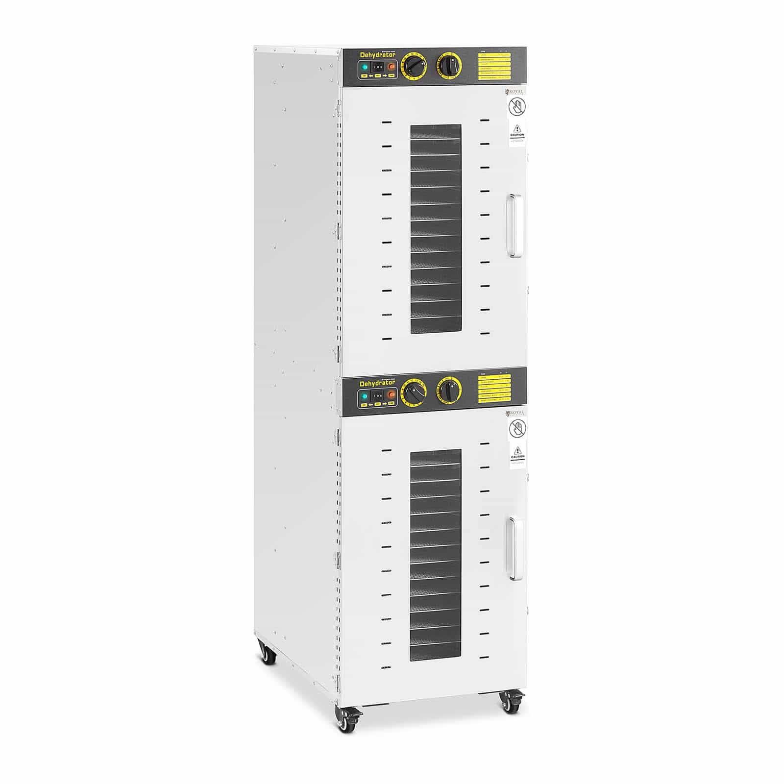 Dwukomorowa suszarka do żywności 32 poziomy, 3150 W, stal nierdzewna