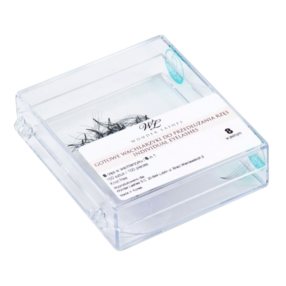 Rzęsy metoda objętościowa wachlarzyki Wonder lashes 8 w 1 b 0,08 12 mm