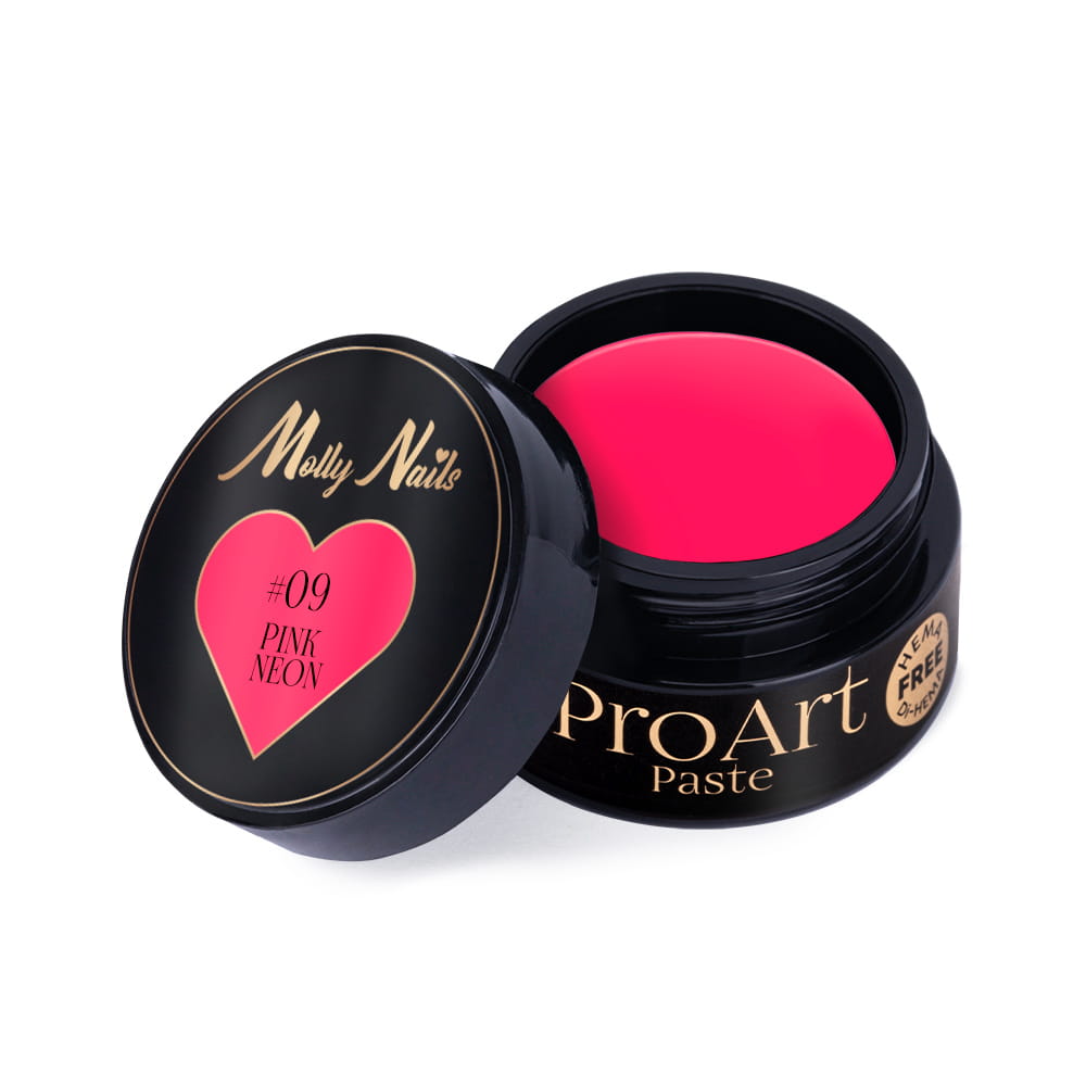 Pasta do zdobień ProArt Paste Molly Nails Pink Neon HEMA/Di-HEMA Free 5g Nr 9