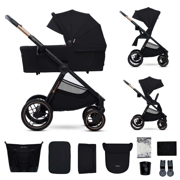 Kinderkraft Nea 2 - wielofunkcyjny wózek dziecięcy 2w1-Midnight Black