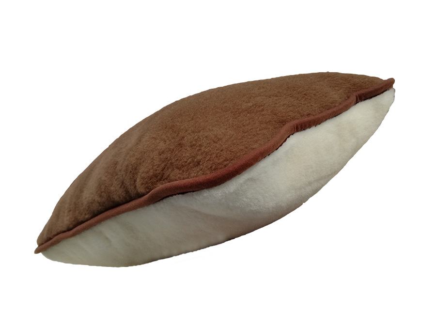 Poduszka wełniana camel ciemny/kaszmir gładki 50x60 (+-3cm)