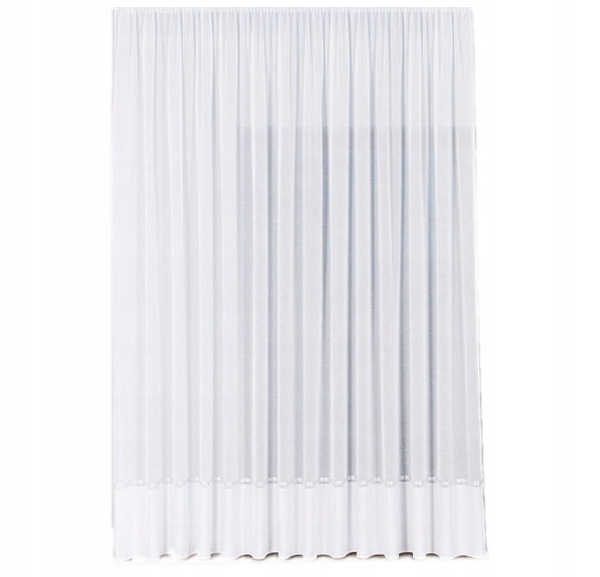 Firana ze srebrnym pasem wys. 250x300cm 000641 - elegancka dla salonu