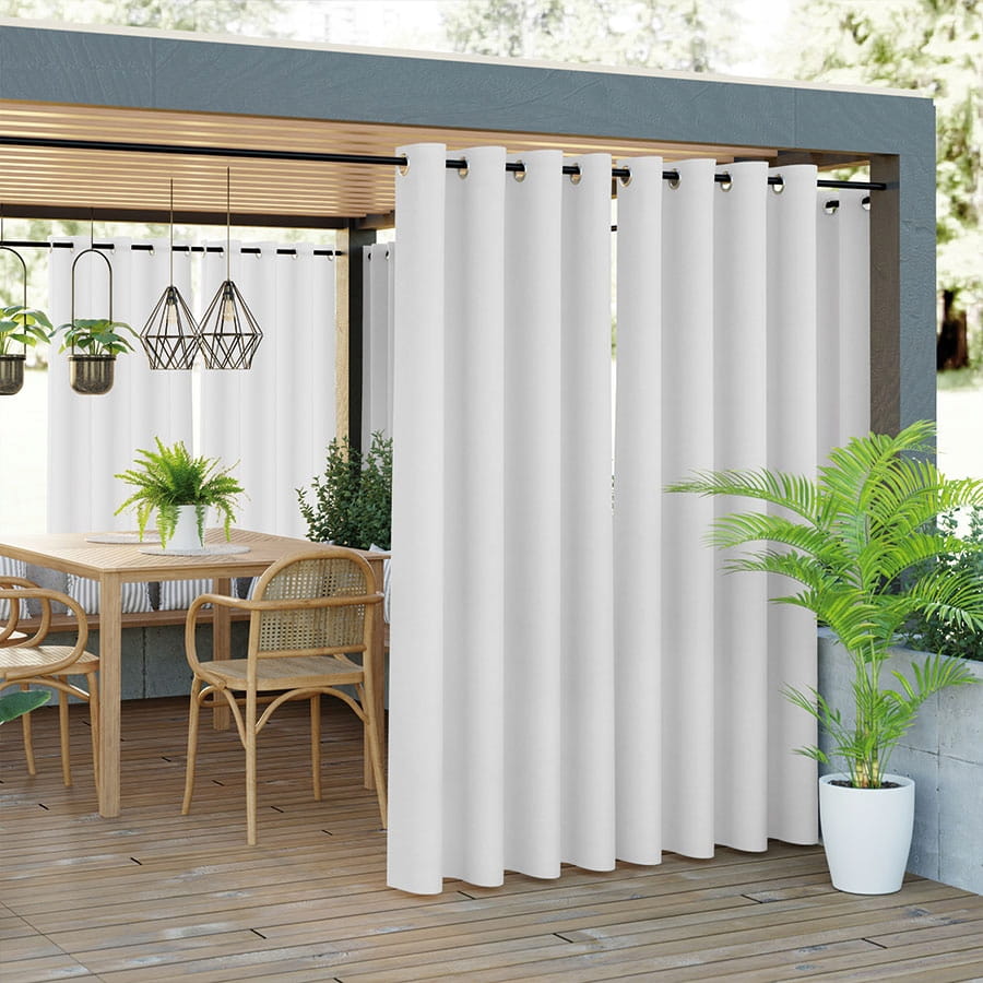 Zasłona Gardenia na przelotkach wys. 240x140cm Biała ZASŁONY NA ALTANĘ