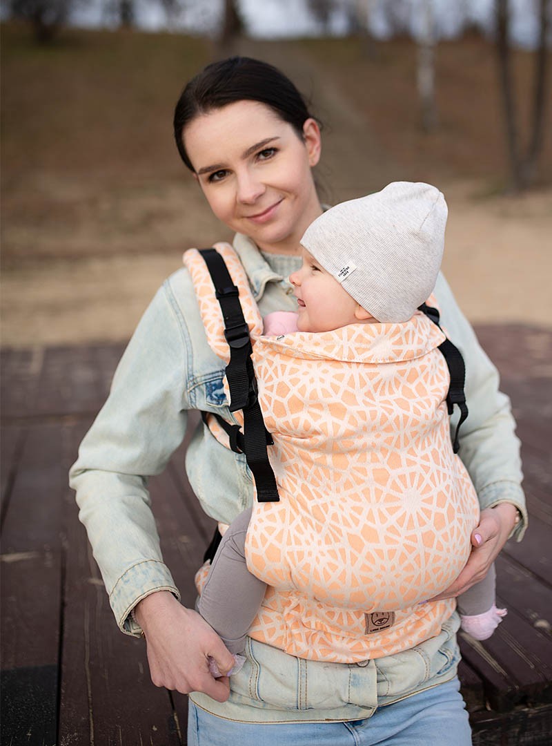 Nosidełko regulowane Grow Up Wrap: Peach Cobweb Summer