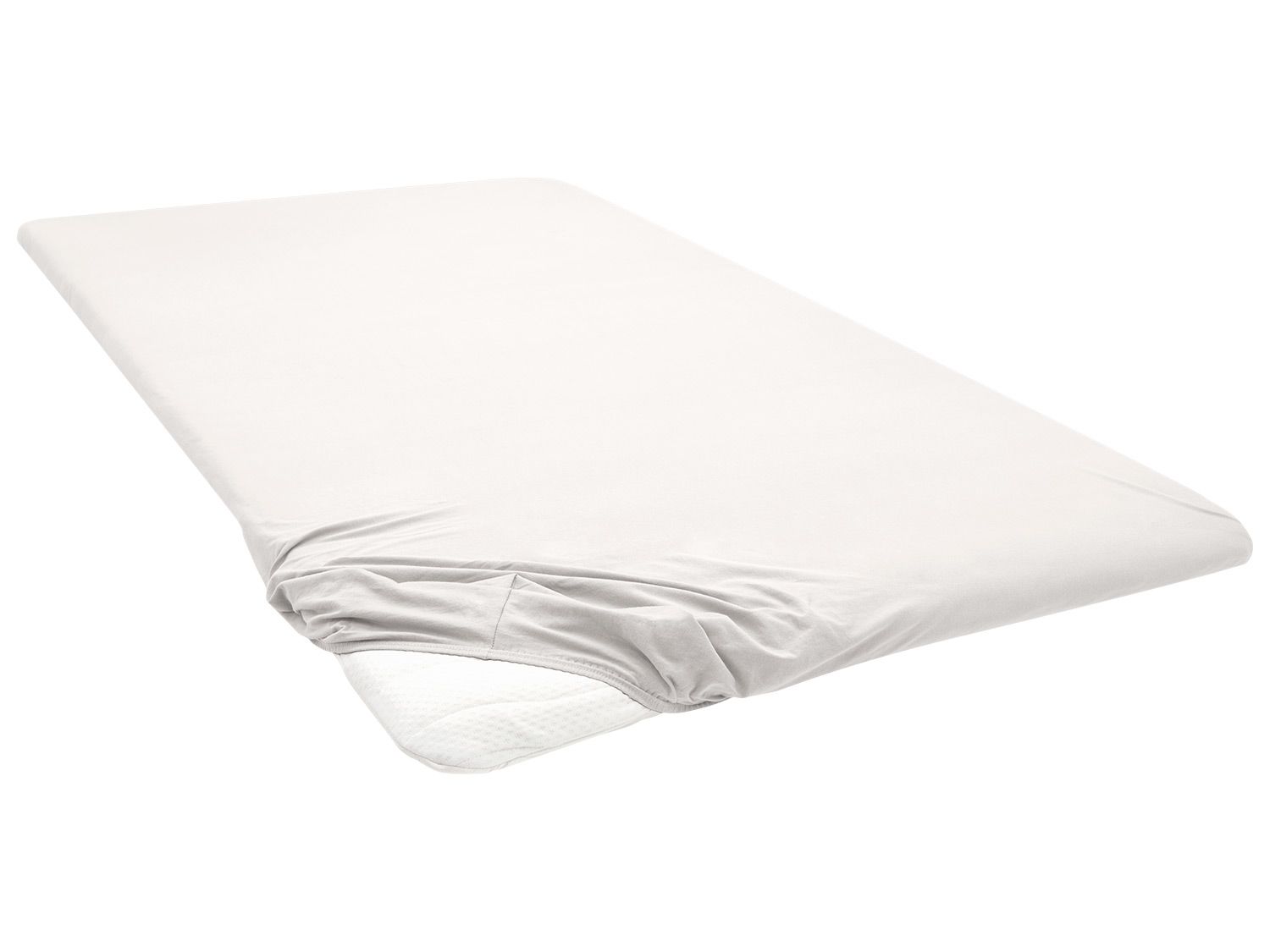 Biberna Prześcieradło z dżerseju z gumką Jasnobeżowy, 90 - 100 x 200 cm