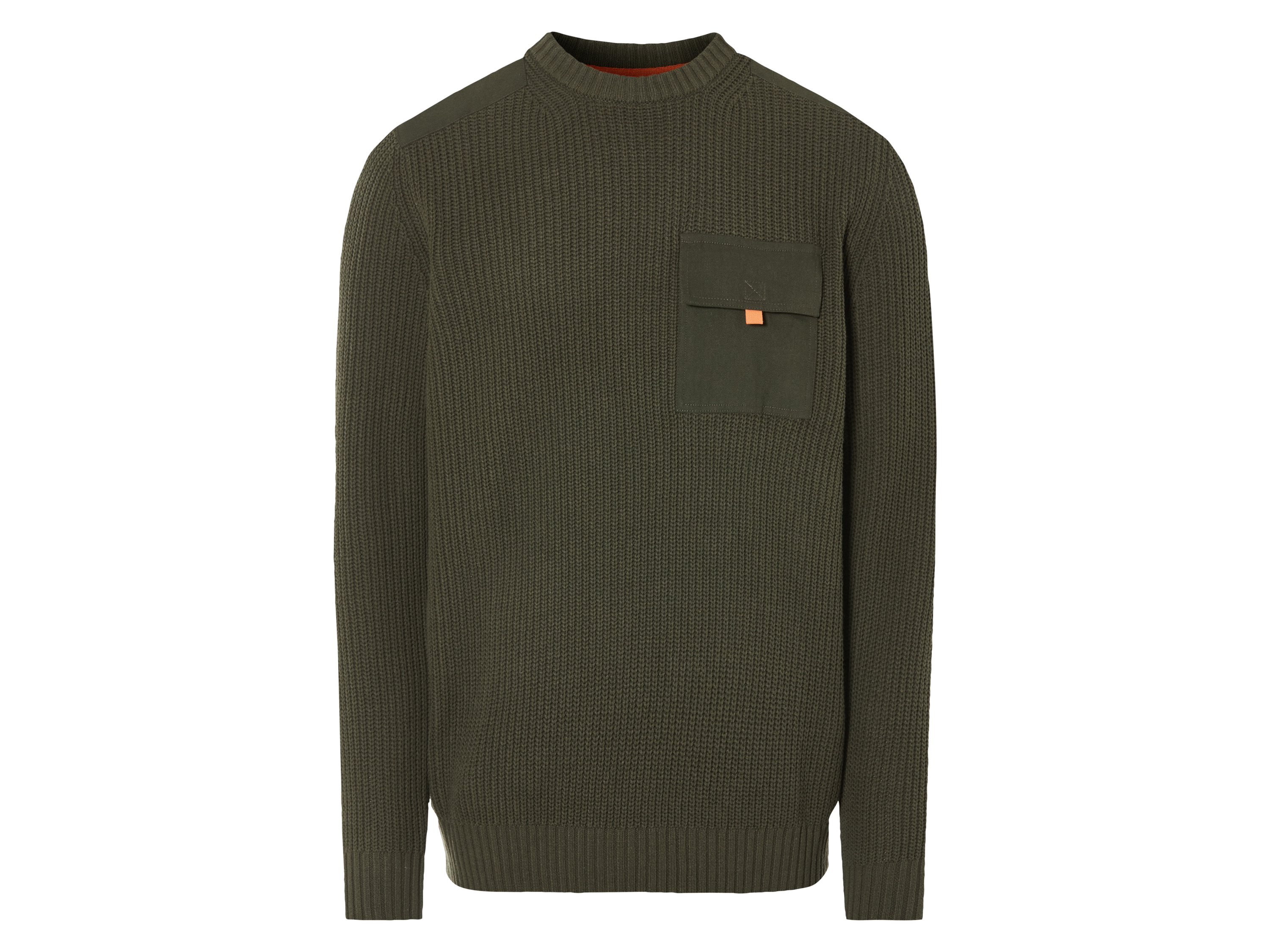 Livergy Sweter męski dzianinowy z bawełną Zielony, XL 56/58