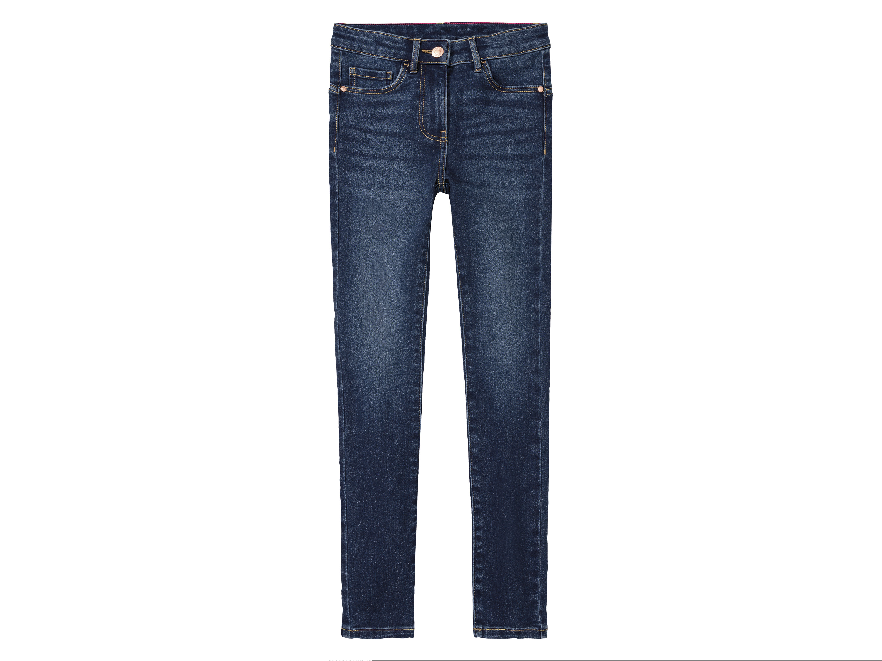 pepperts! Jeansy dziewczęce z wysokim stanem, super skinny fit 152, Ciemnoniebieski