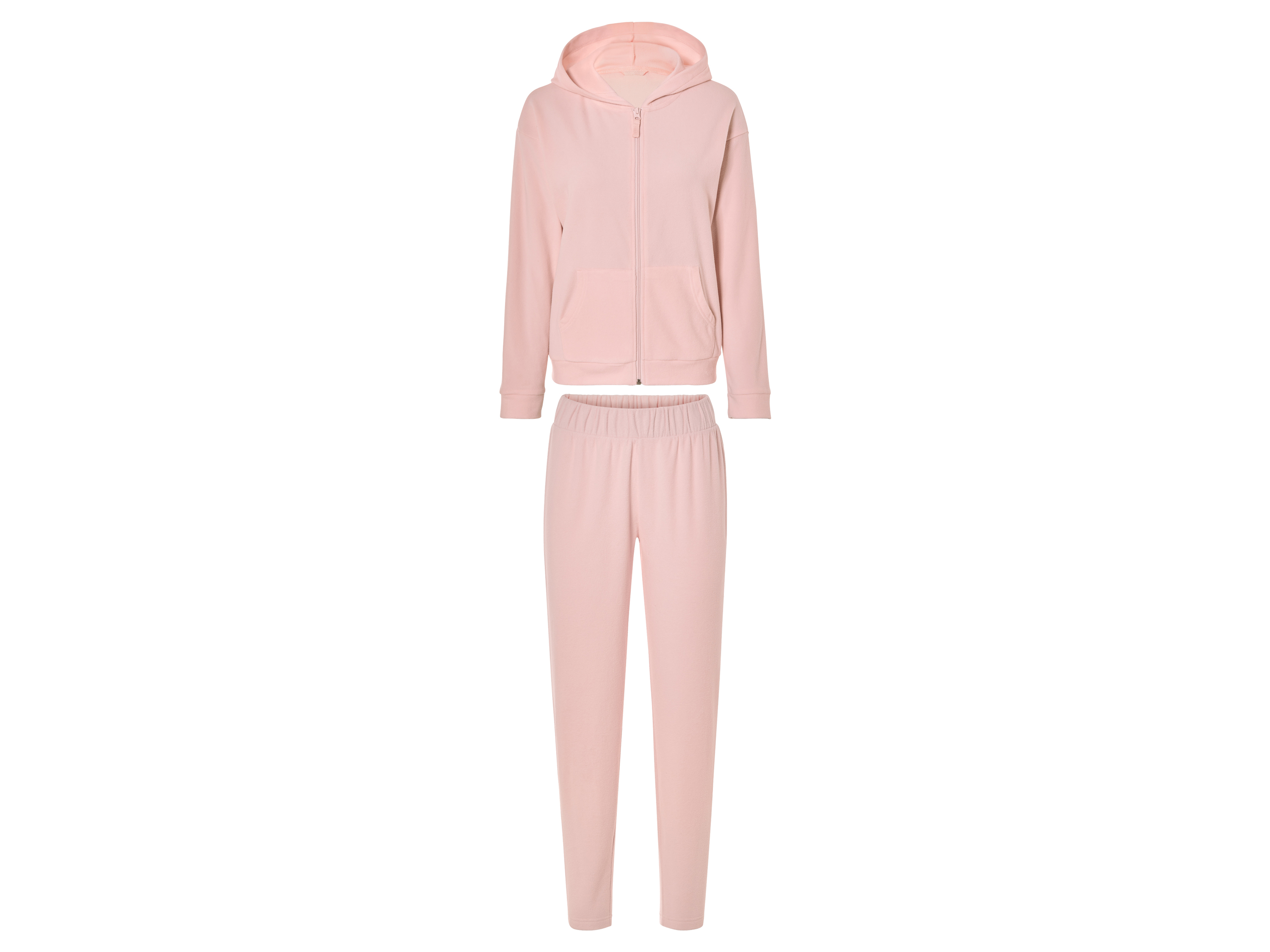 esmara Dres damski z polaru, 2-częściowy Różowy, L 44-46