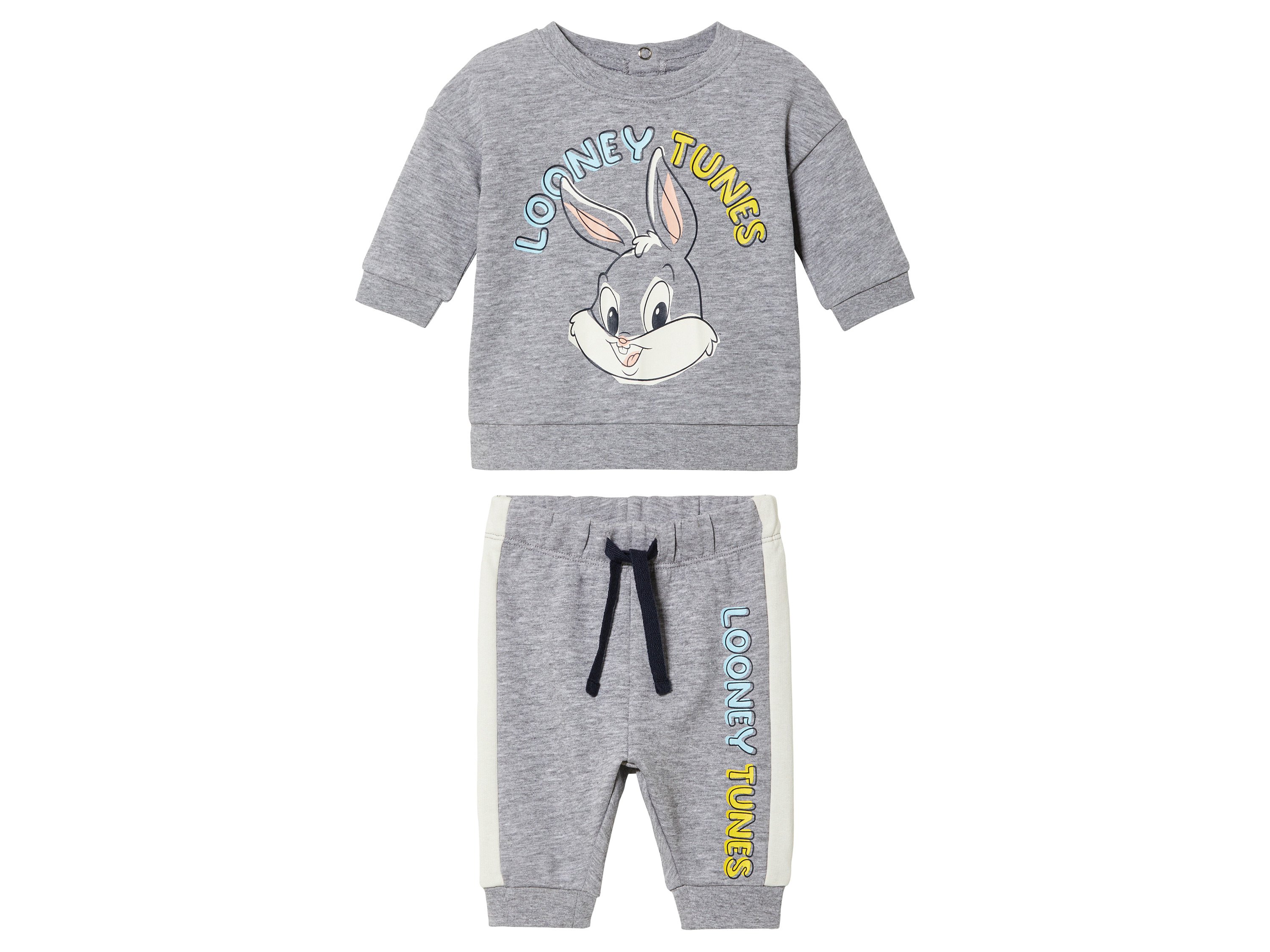 Dres niemowlęcy z bawełną, z postaciami Looney Tunes 50/56, Szary