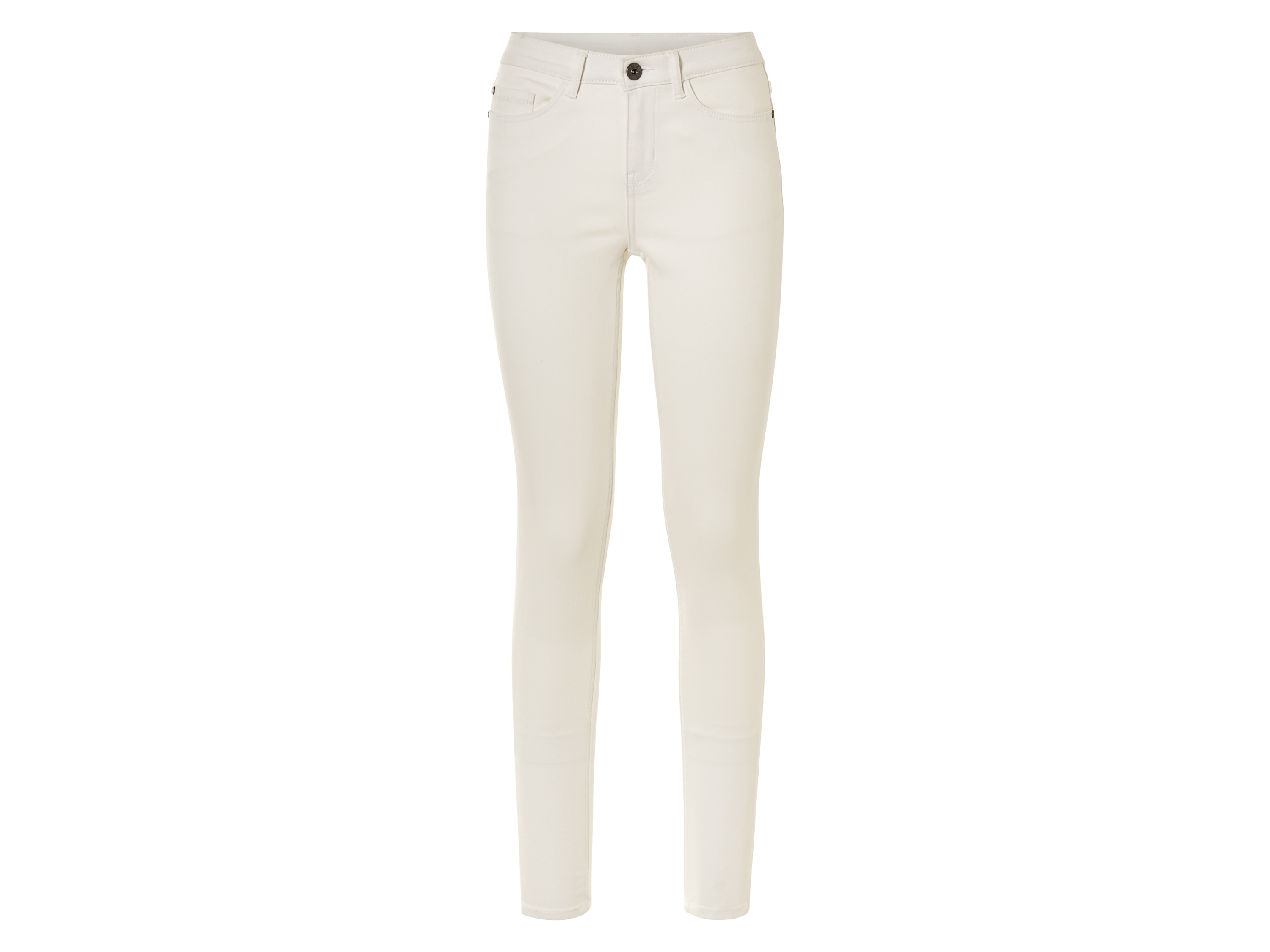 esmara Jeansy damskie super skinny fit Biały, 40