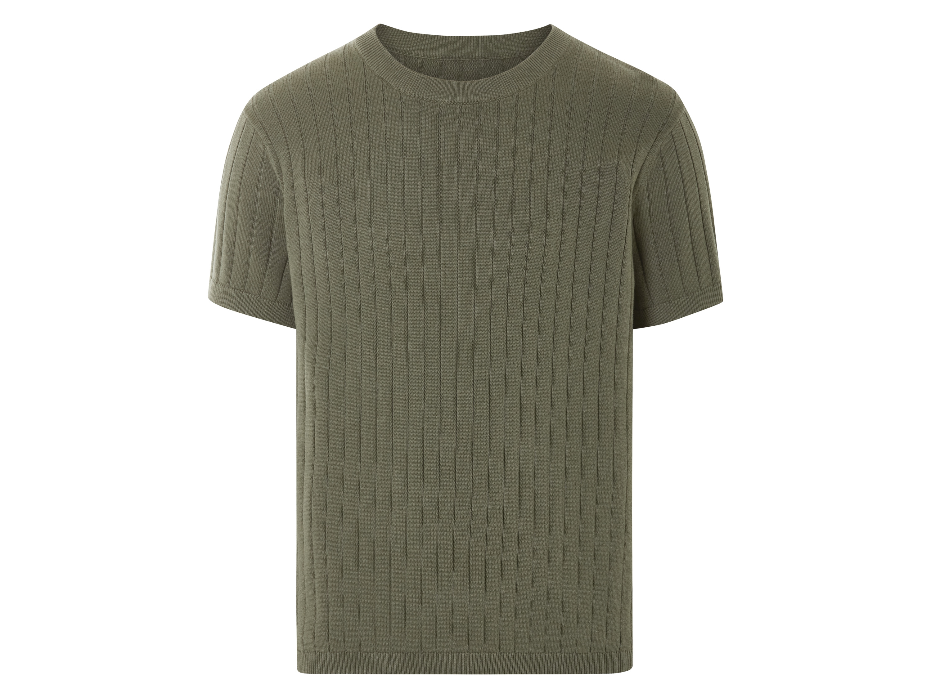 Livergy T-shirt męski z dzianiny Khaki, S44/46