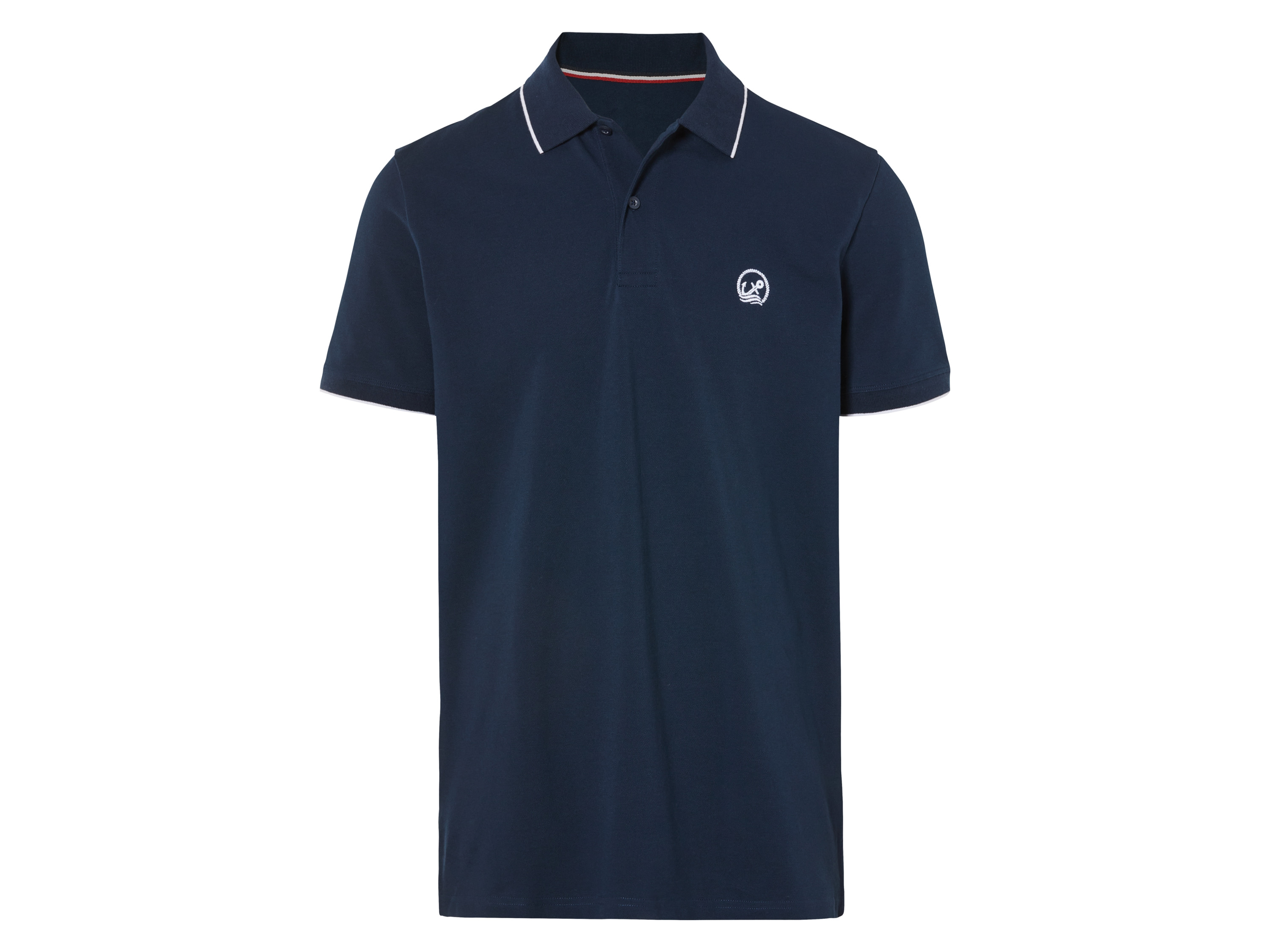 Livergy T-shirt polo męski z bawełny Granatowy, S 44/46