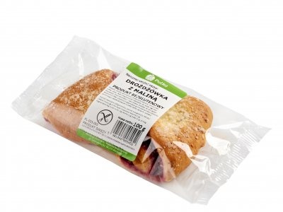 BEZGLUTENOWA Drożdżówka z Maliną 100 g