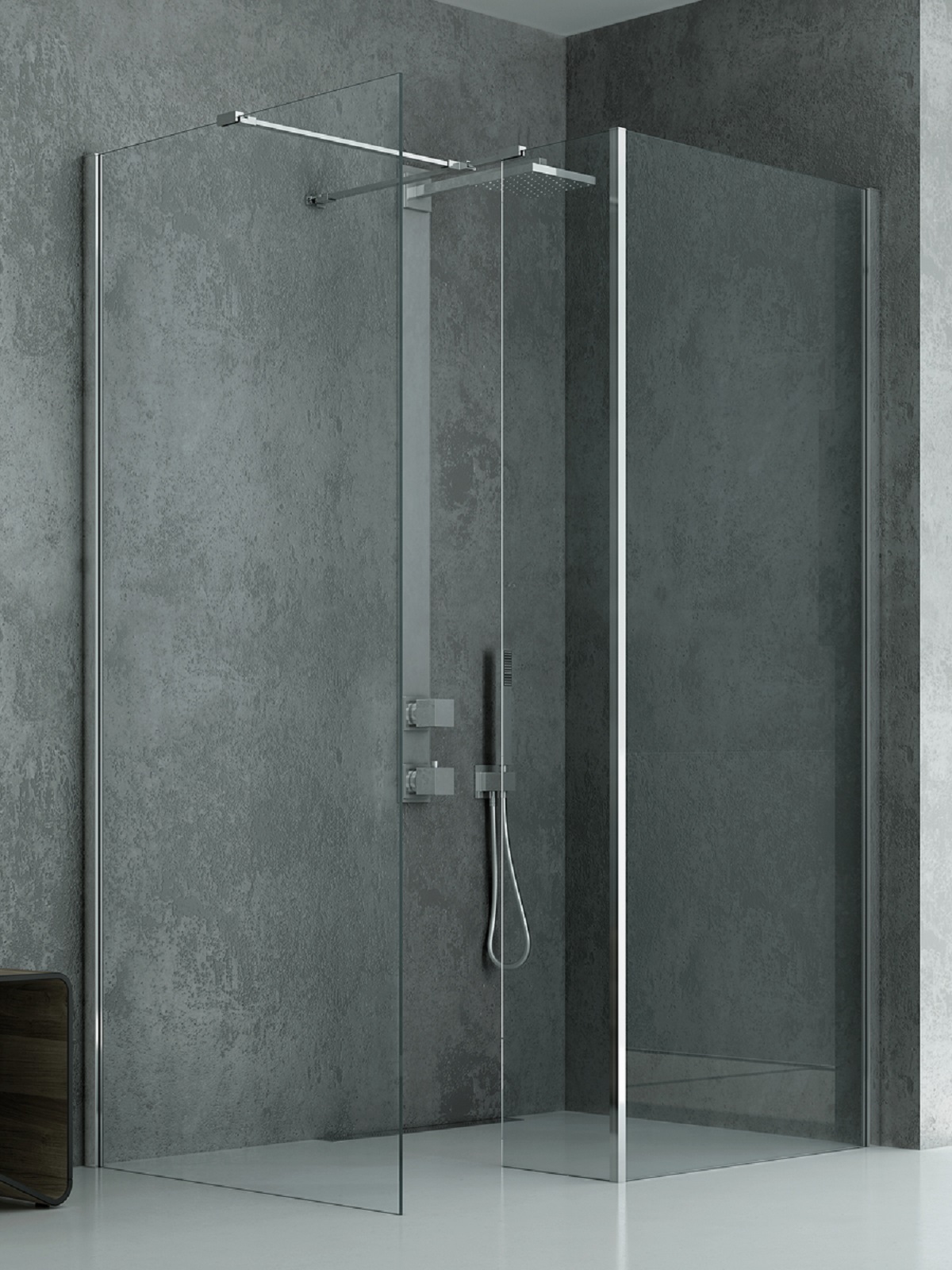 Darmowa Dostawa - Ścianka prysznicowa walk-in 90 cm chrom połysk/szkło przezroczyste New Trendy New Modus EXK5507