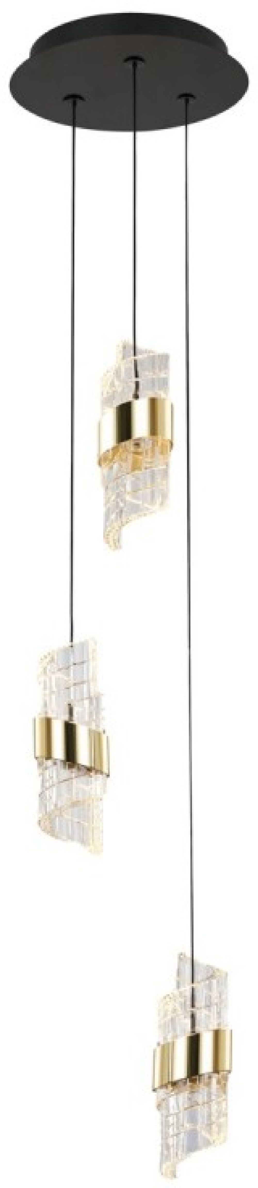 Darmowa Dostawa - Lampa wisząca 3x23 W czarna Italux Tonga PND26374323W3KBKGD