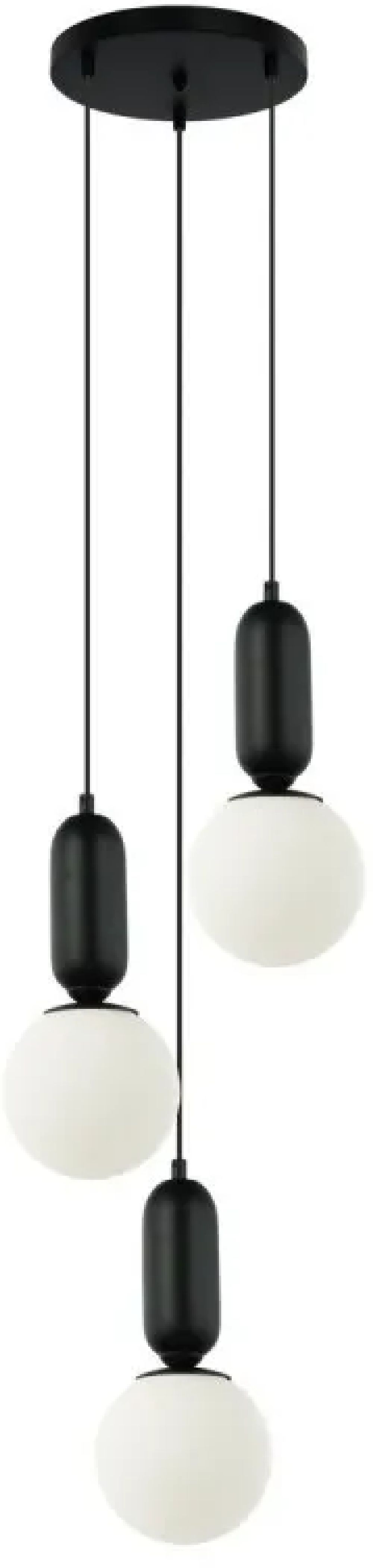 Darmowa Dostawa - Lampa wisząca 3x40 W czarna Italux Aldeva PND023403SBK