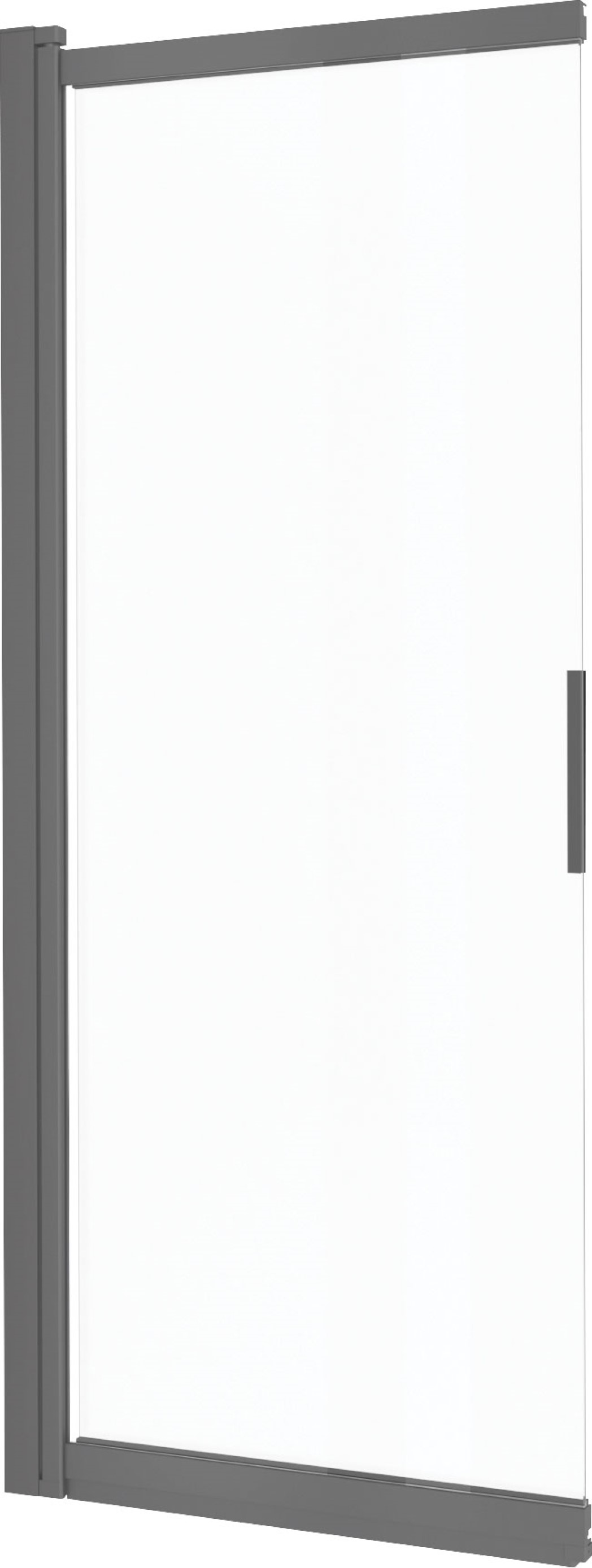 Darmowa Dostawa - Parawan nawannowy 91.8 cm 1-częściowy grafitowy mat/szkło przezroczyste Deante Prizma KTJD73R
