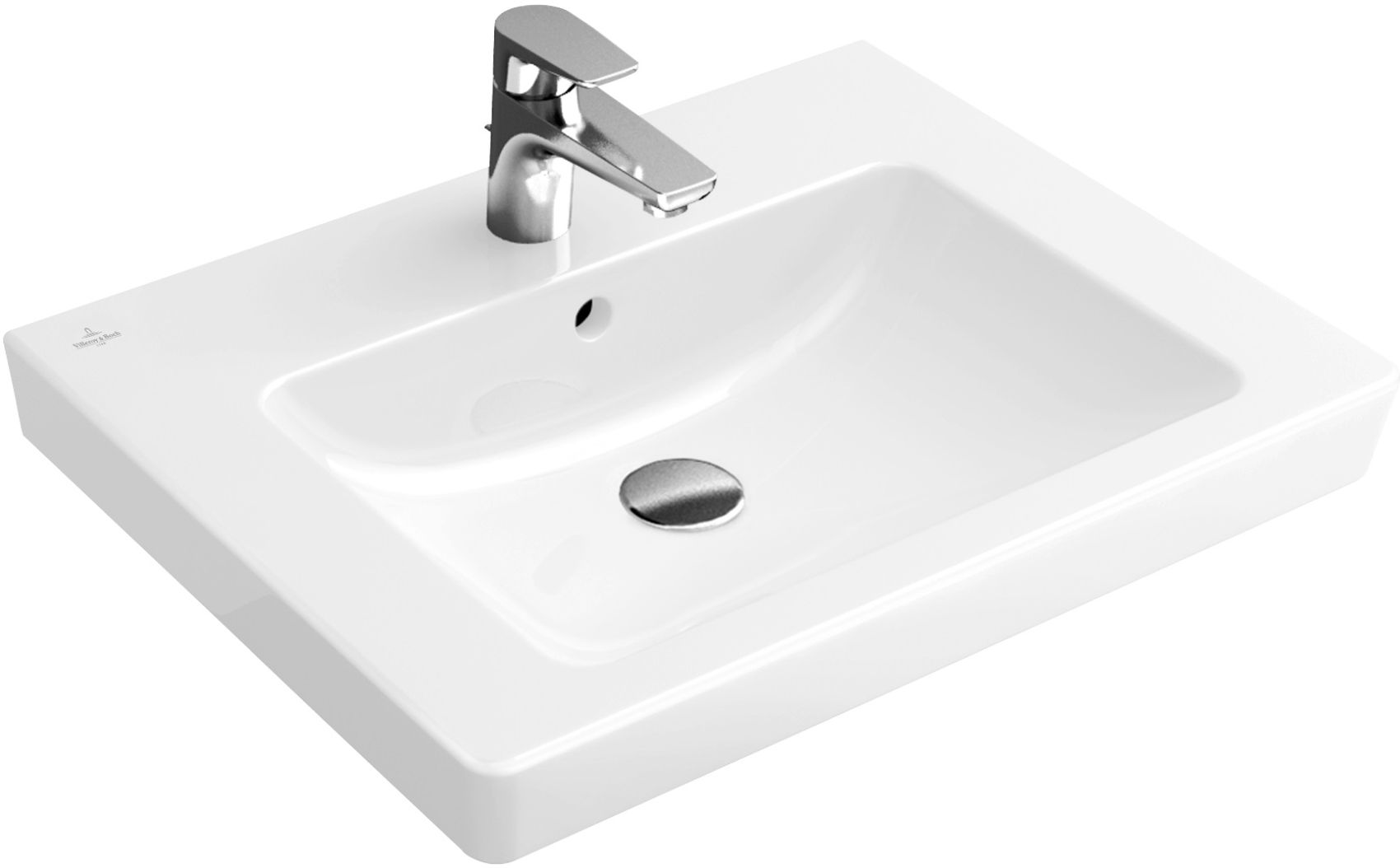 Darmowa Dostawa - Umywalka 60x47 cm prostokątna ścienna-meblowa biała Villeroy & Boch Subway 2.0 71136G01