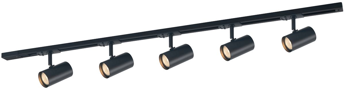 Darmowa Dostawa - Zestaw szynoprzewód z reflektorami 5x35 W czarny Italux Marvi TR Jazz BL 9137215BLSET