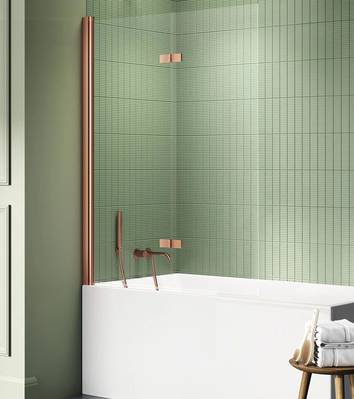 Darmowa Dostawa - Parawan nawannowy dwuczęściowy New Trendy New Soleo Copper Brushed P0123