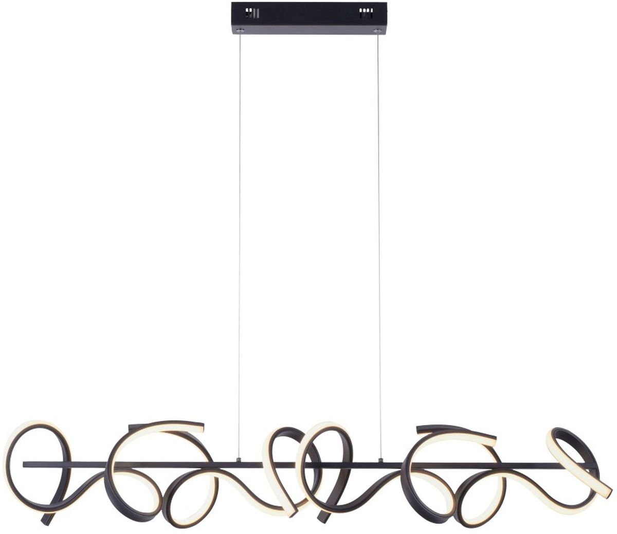 Darmowa Dostawa - Inteligentna lampa wisząca 4x10.2 W czarna Just Light Curls 1903318