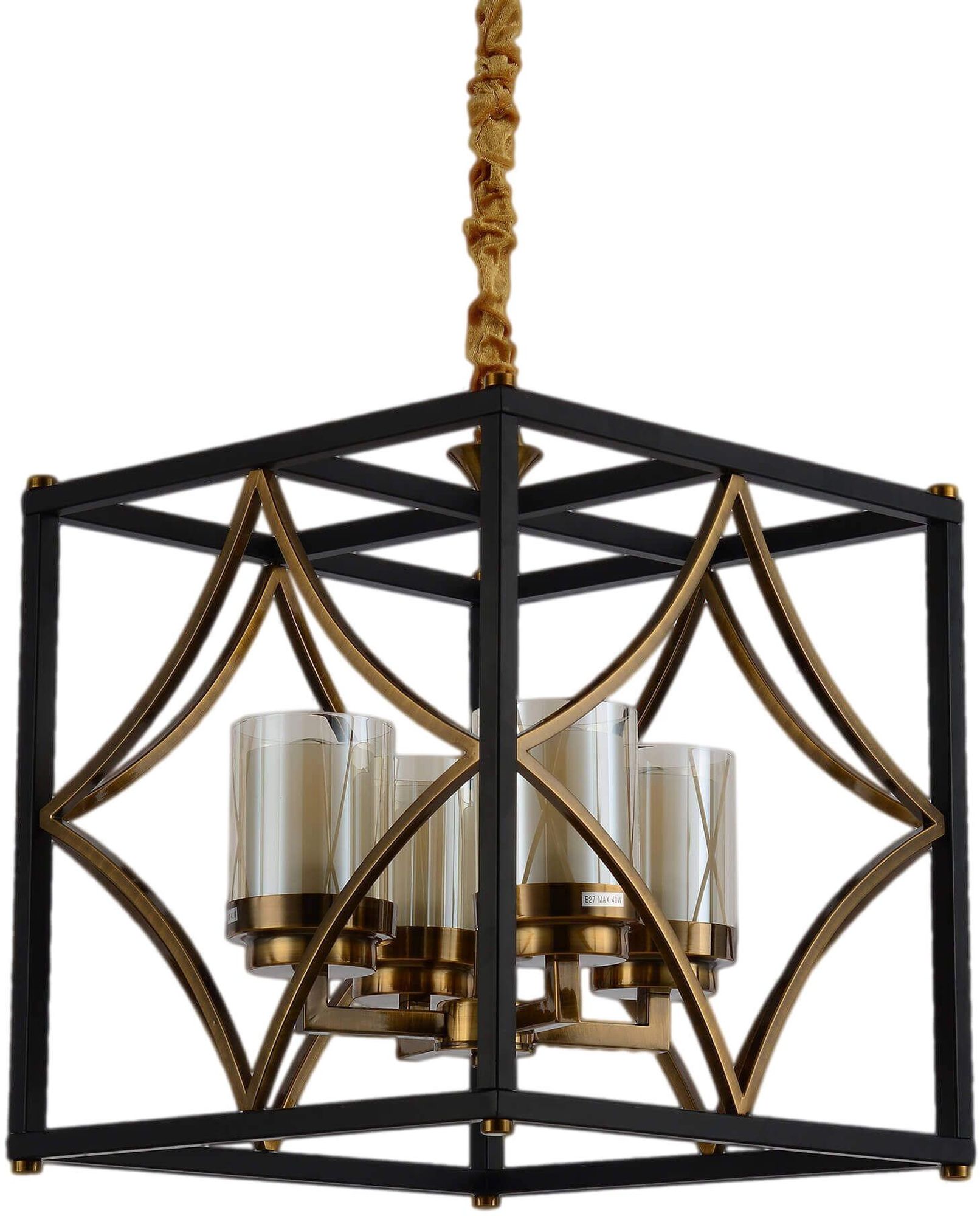 Darmowa Dostawa - Lampa wisząca Lumina Deco Quadrato LDP12234BKMD