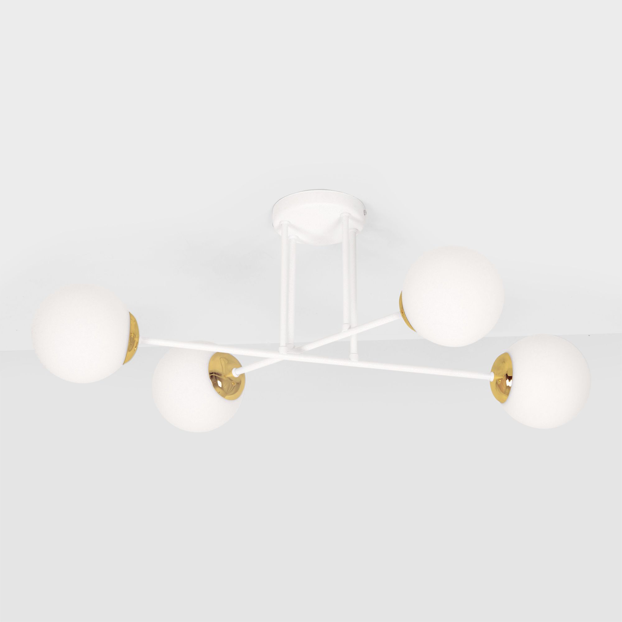 Darmowa Dostawa - Lampa podsufitowa 4x40 W biała-złota Kaja Elmo K5313