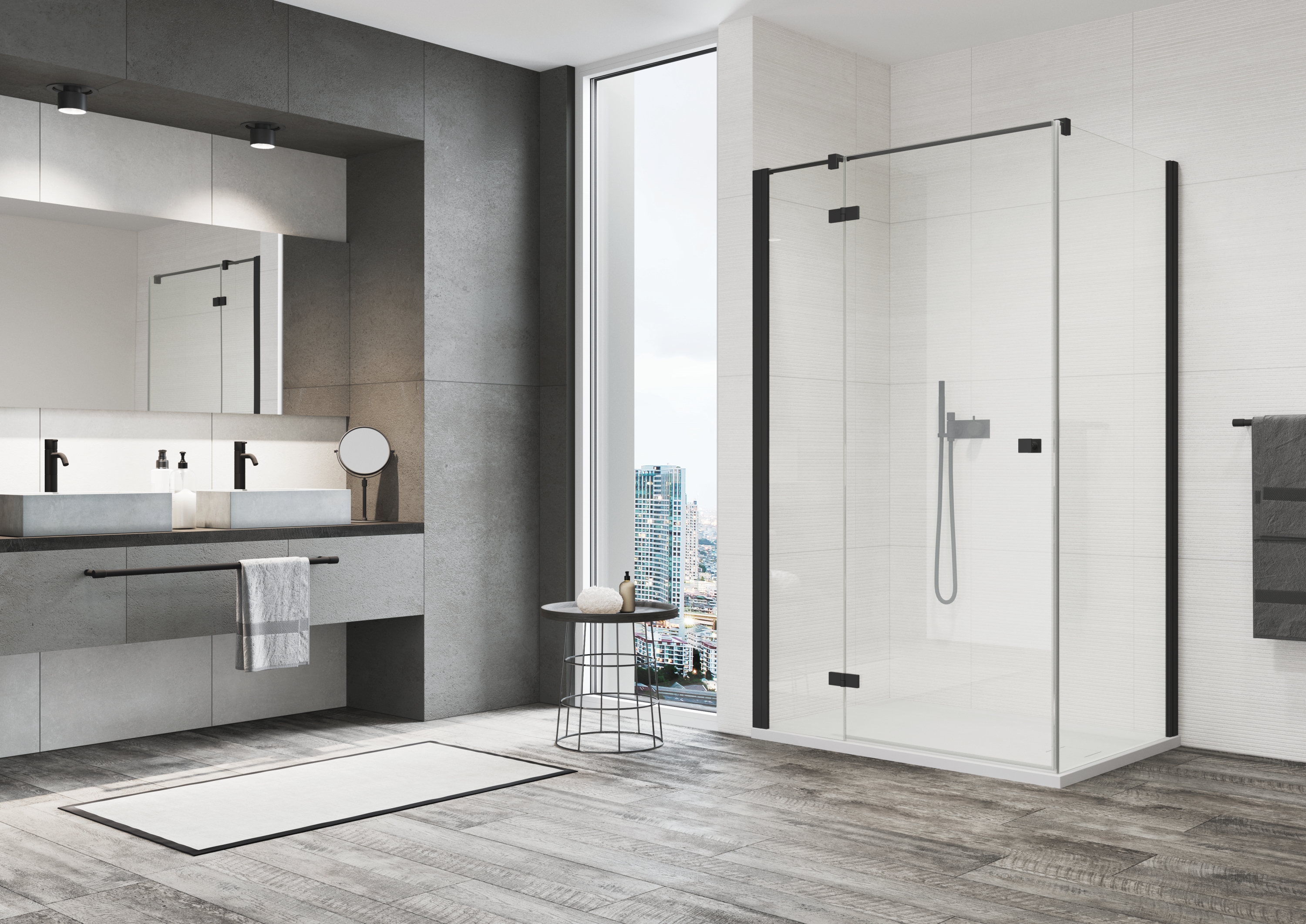 Darmowa Dostawa - Ścianka prysznicowa 90 cm SanSwiss Annea ANT109000607