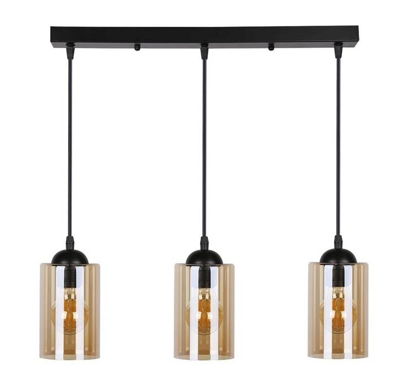 Darmowa Dostawa - Lampa wisząca 3x40 W bursztynowy Candellux Bistro 3300545