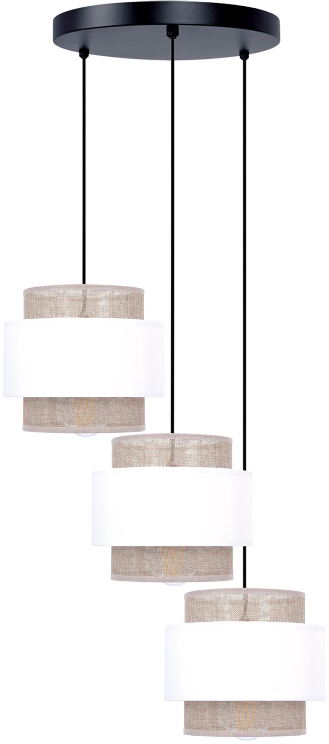 Darmowa Dostawa - Lampa wisząca 3x40 W biały Kaja Cezar K5272