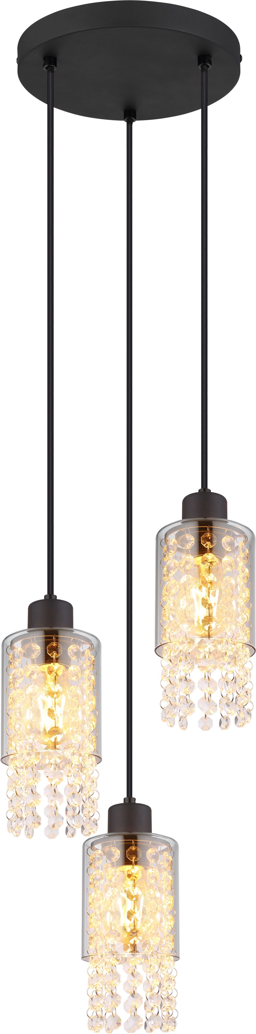 Darmowa Dostawa - Lampa wisząca 3x40 W czarny Globo Lighting Backey 157993H