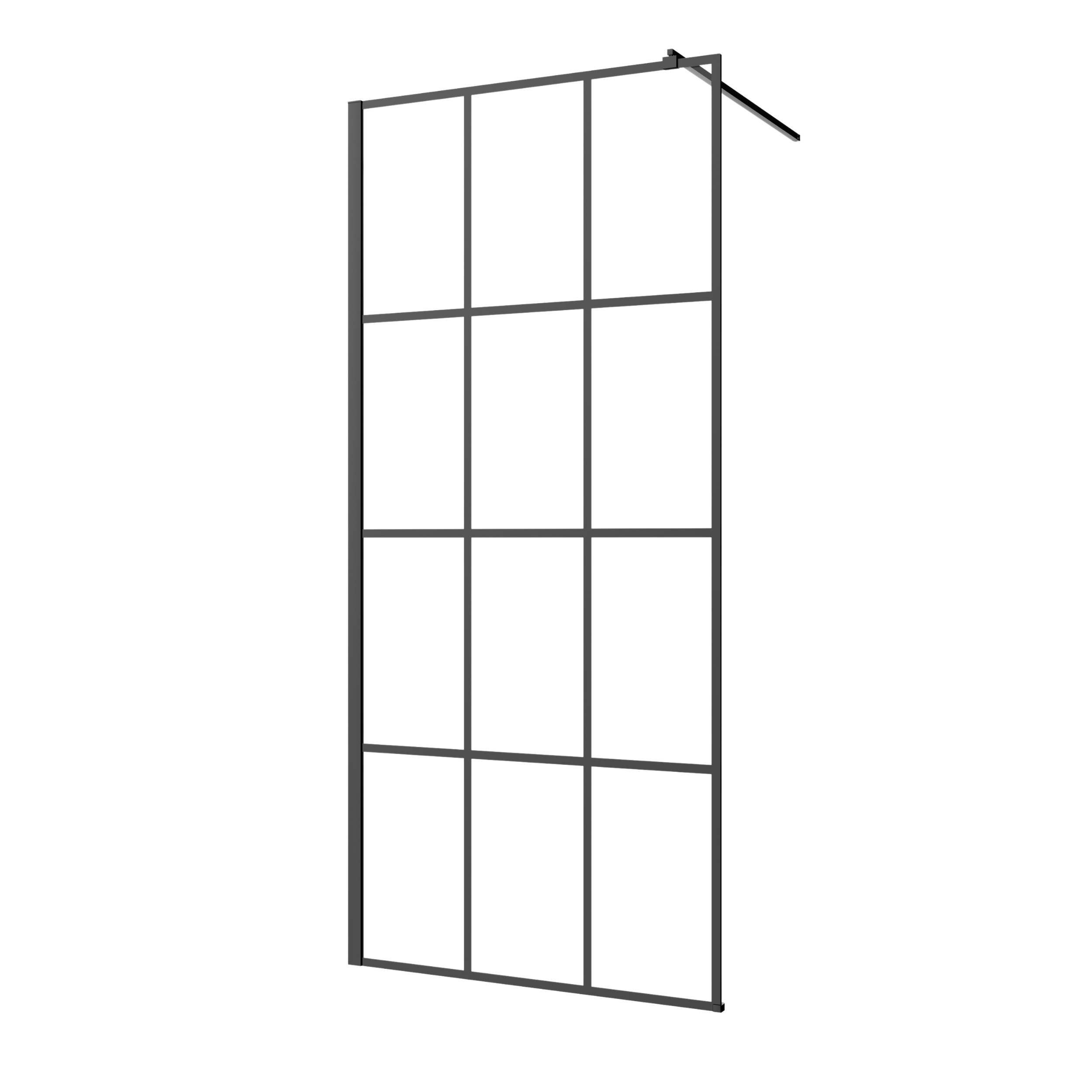Darmowa Dostawa - Ścianka prysznicowa walk-in 120 cm czarny półmat/szkło przezroczyste Invena AK32127