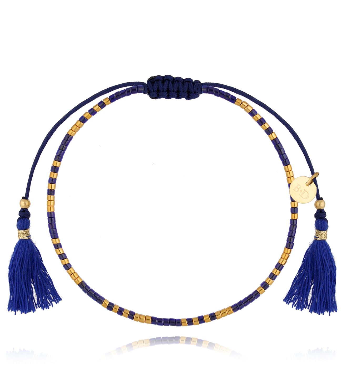 Bransoletka granatowa z chwostami Beads - By Dziubeka