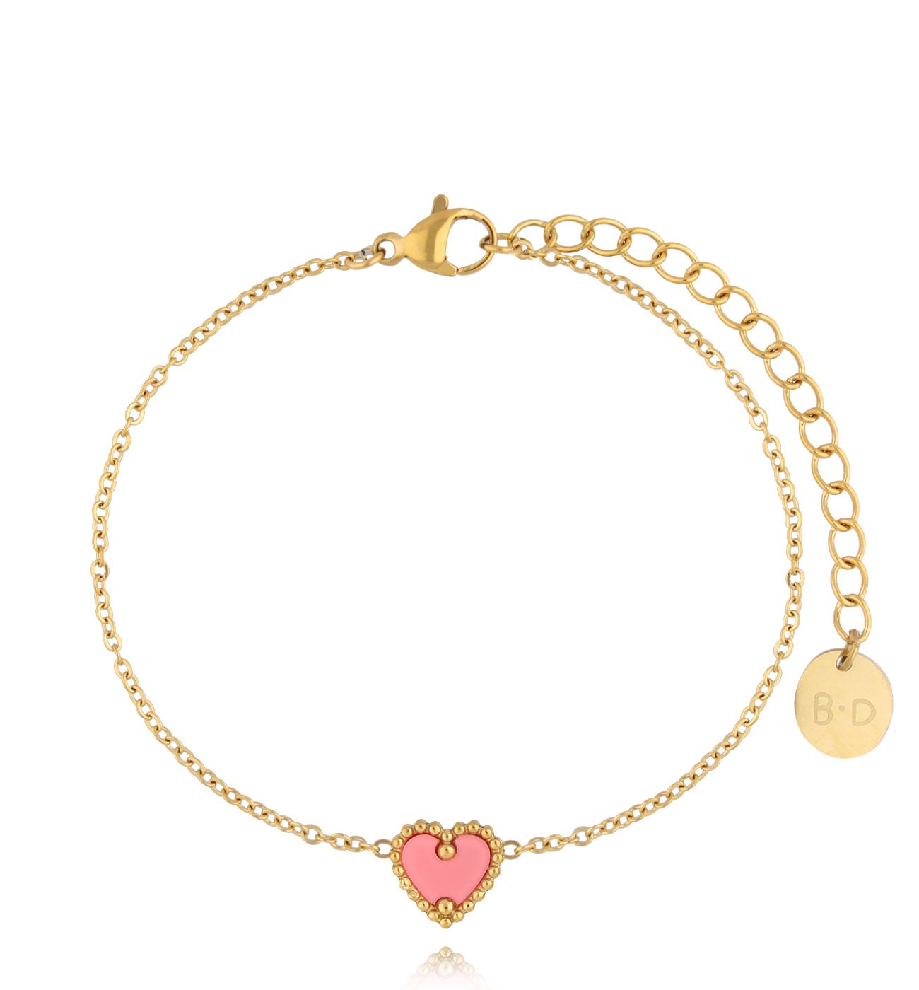 Bransoletka z brzoskwiniowym sercem Loving Heart BSY0064