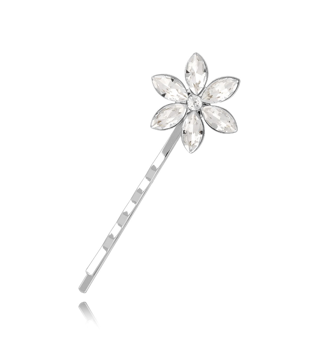 Wsuwka do włosów z transparentnym kwiatuszkiem Flor SSS0031 - By Dziubeka