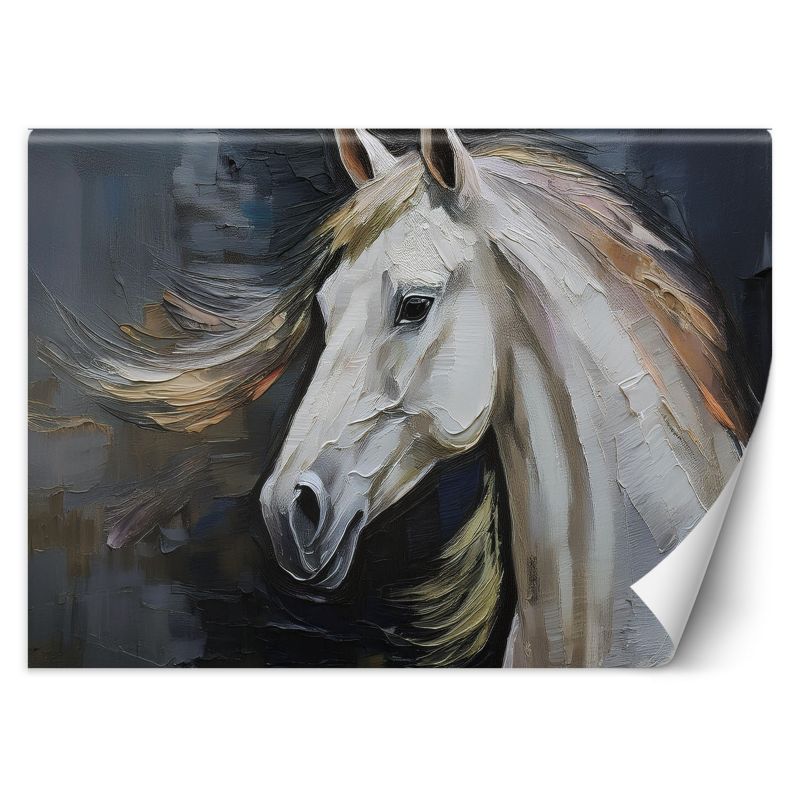 Fototapeta Feeby Biały koń 150x105 1 szt