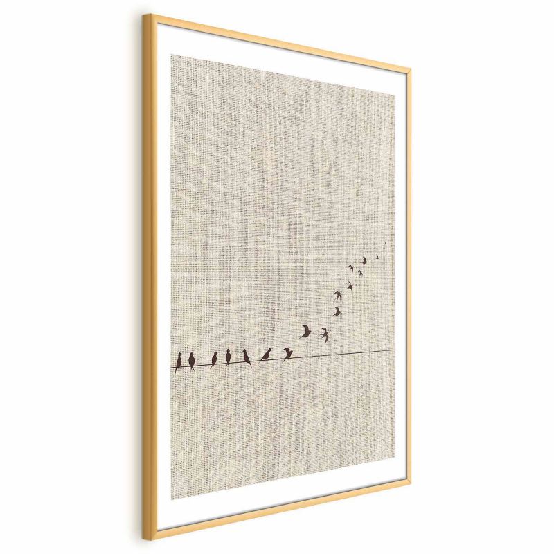 Plakat Artgeist Nauka latania 21x30 cm z ramą złotą 1 szt
