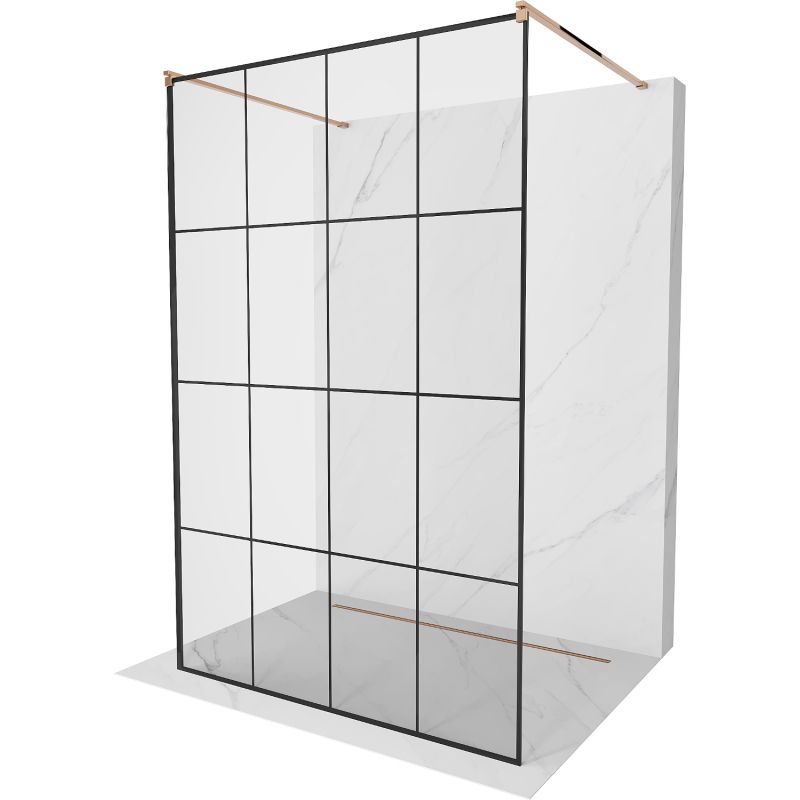 Ścianka prysznicowa Mexen Kioto czarny wzór 160 x 200 cm 800-160-002-60-77 1 szt.