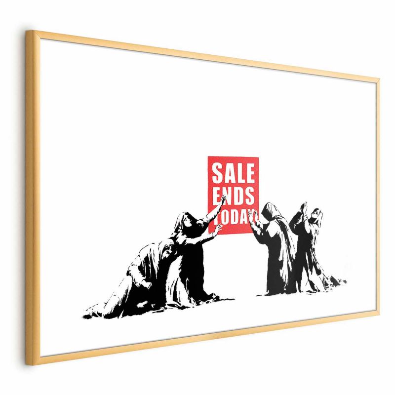 Plakat Artgeist Wyprzedaż 30x21 cm z ramą złotą 1 szt