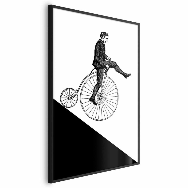 Plakat Artgeist Cyklista 21x30 cm z ramą czarną 1 szt