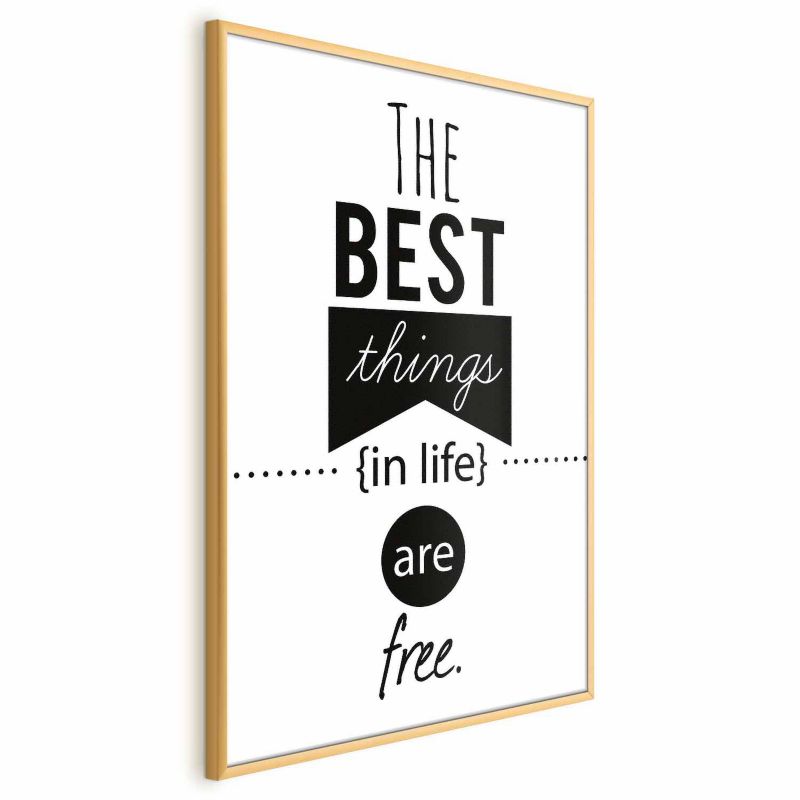 Plakat Artgeist Best things in life 29,7x42 cm z ramą złotą 1 szt
