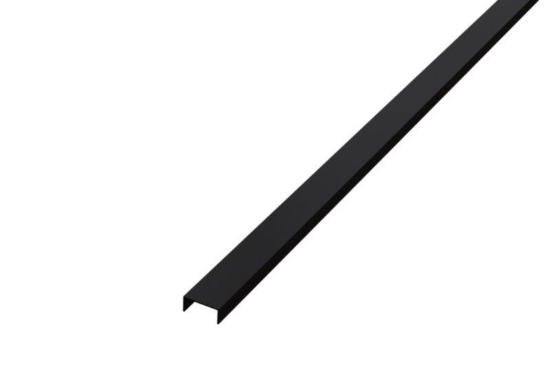 Profil metalowy rektyfikowany U Lambro czarny mat RAL 9005 2cm x 270cm 1 szt.