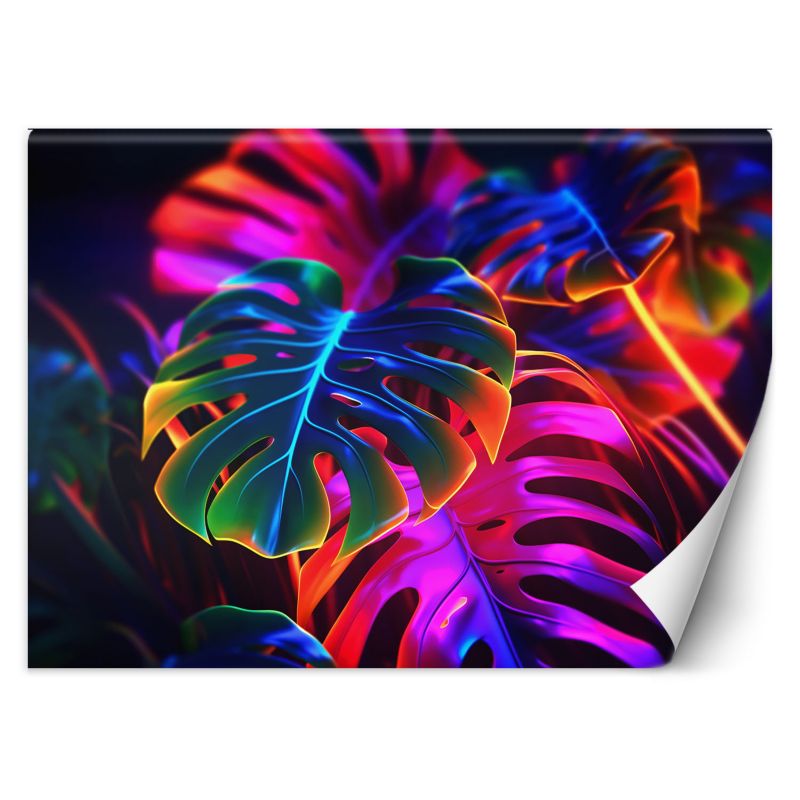 Fototapeta Feeby Monstera fluorescencyjne liście 350x245 1 szt