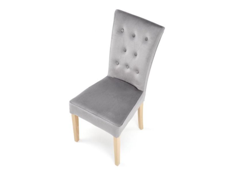 Krzesło Halmar tapicerowane VERMONT VELVET szare 1 szt