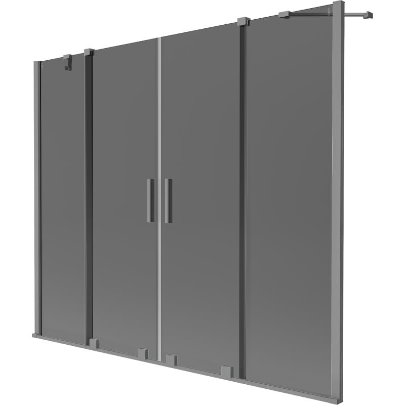 Parawan nawannowy ruchomy Mexen Velar grafit 180x150 cm 1 szt.