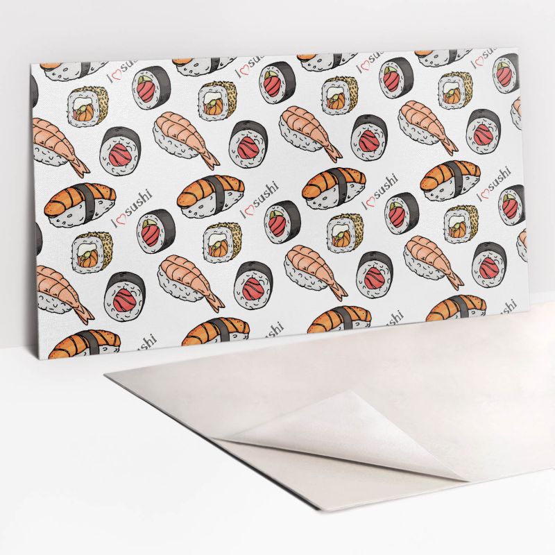 Panel samoprzylepny Tulup 100x50 cm Rysunkowe sushi 1 szt. II